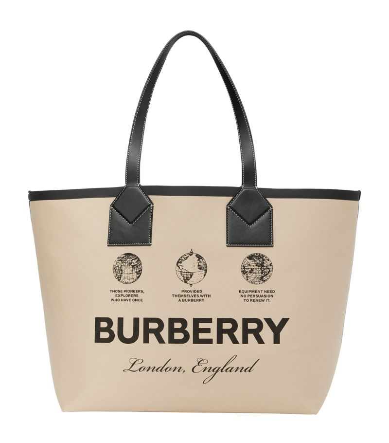 Burberry Burberry Large Label Print London Tote Bag