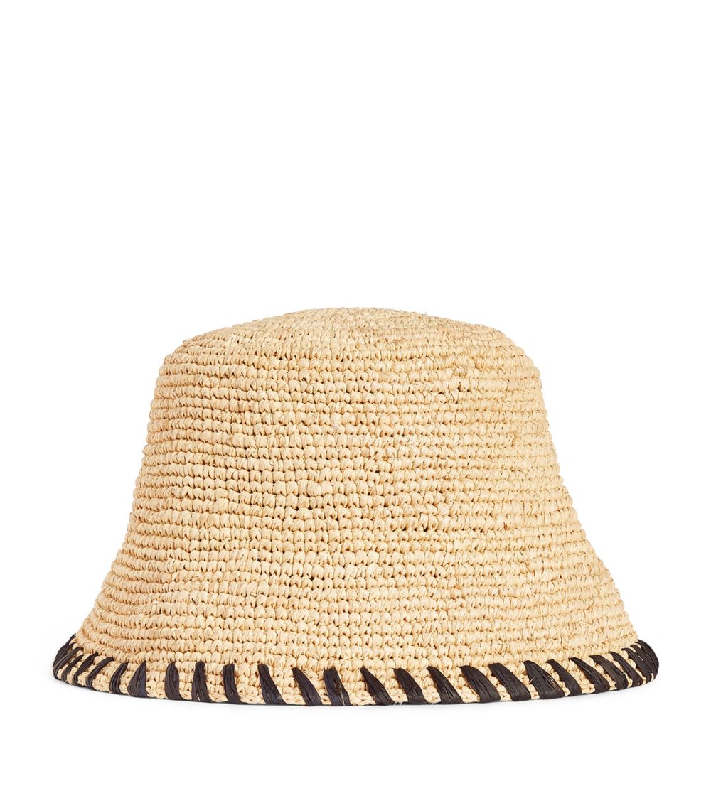 Lanvin Lanvin Raffia Logo Bucket Hat