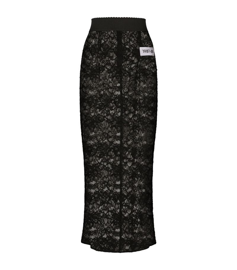 Dolce & Gabbana Dolce & Gabbana Floral Lace Midi Skirt