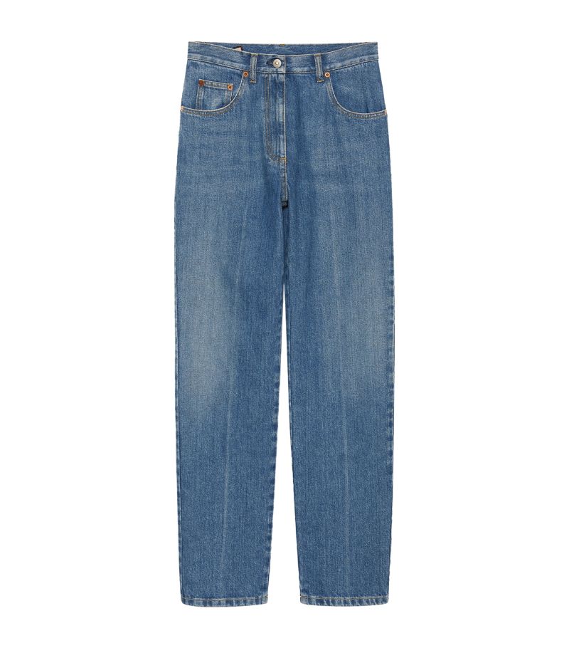 Gucci Gucci Horsebit Detail Straight Jeans