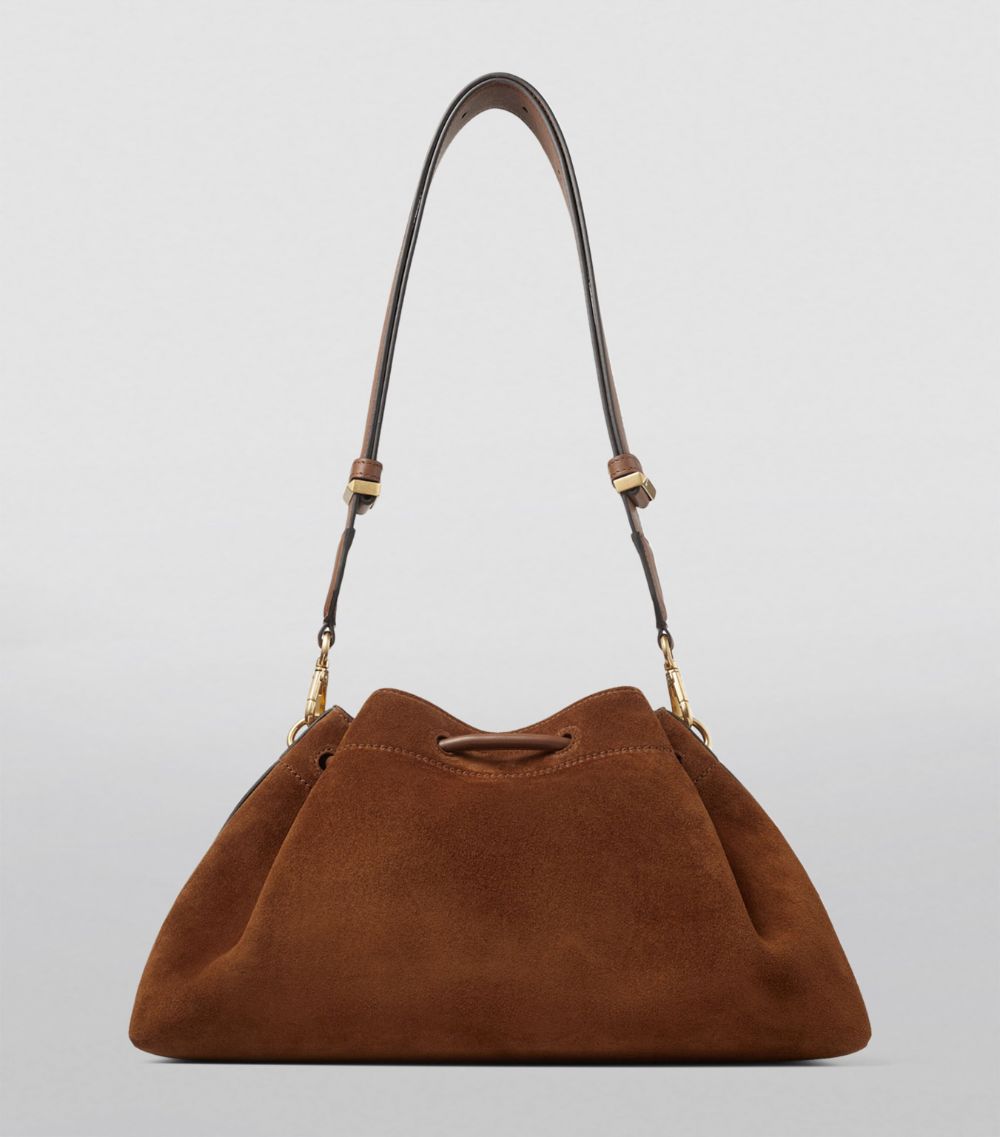 Jimmy Choo Jimmy Choo Medium Suede Cinch Bucket Bag