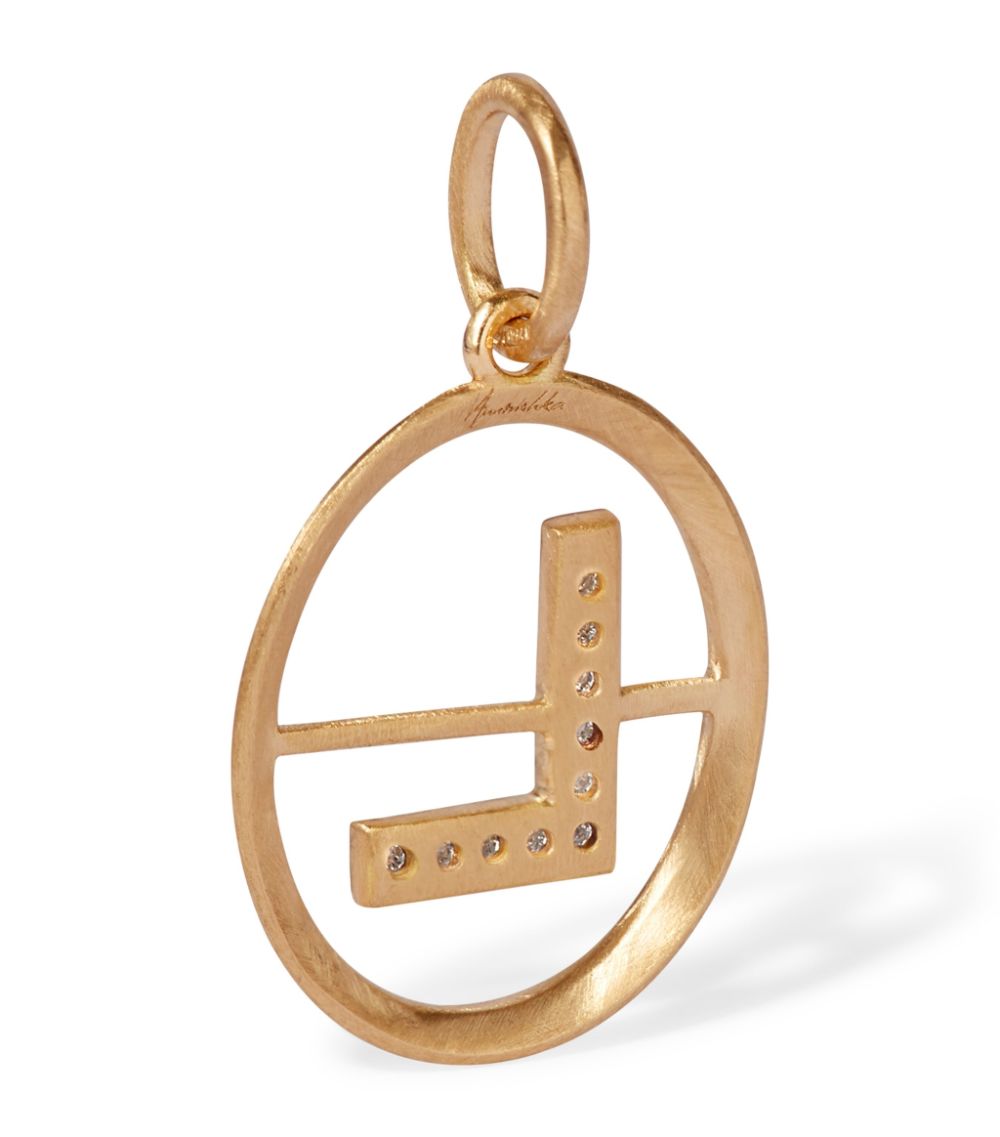 Annoushka Annoushka Yellow Gold And Diamond L Pendant