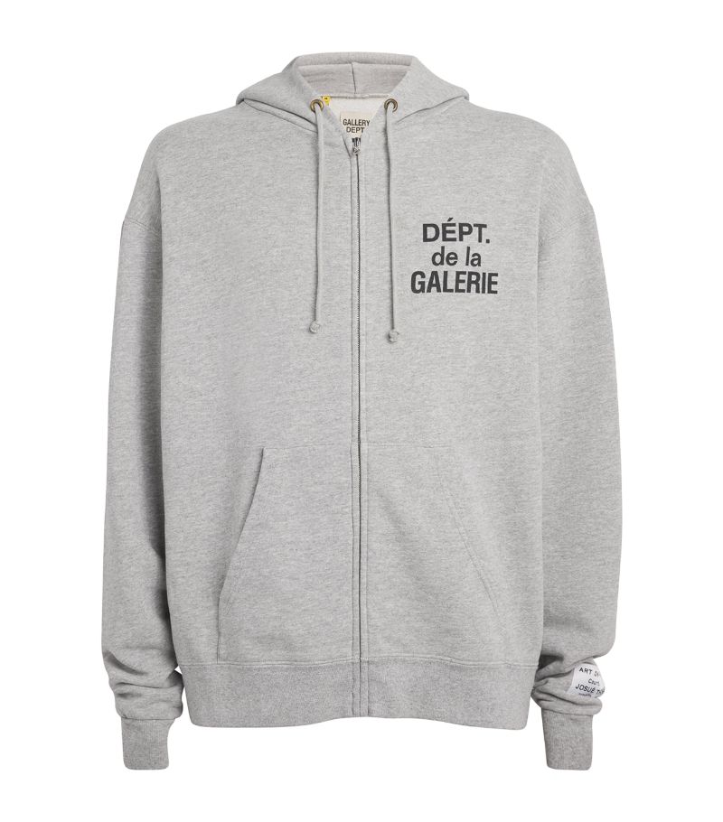 Gallery Dept. Gallery Dept. Cotton-Blend Zip-Up Logo Hoodie