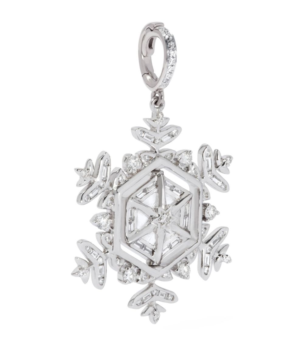 Annoushka Annoushka White Gold Spinning Snowflake Amulet