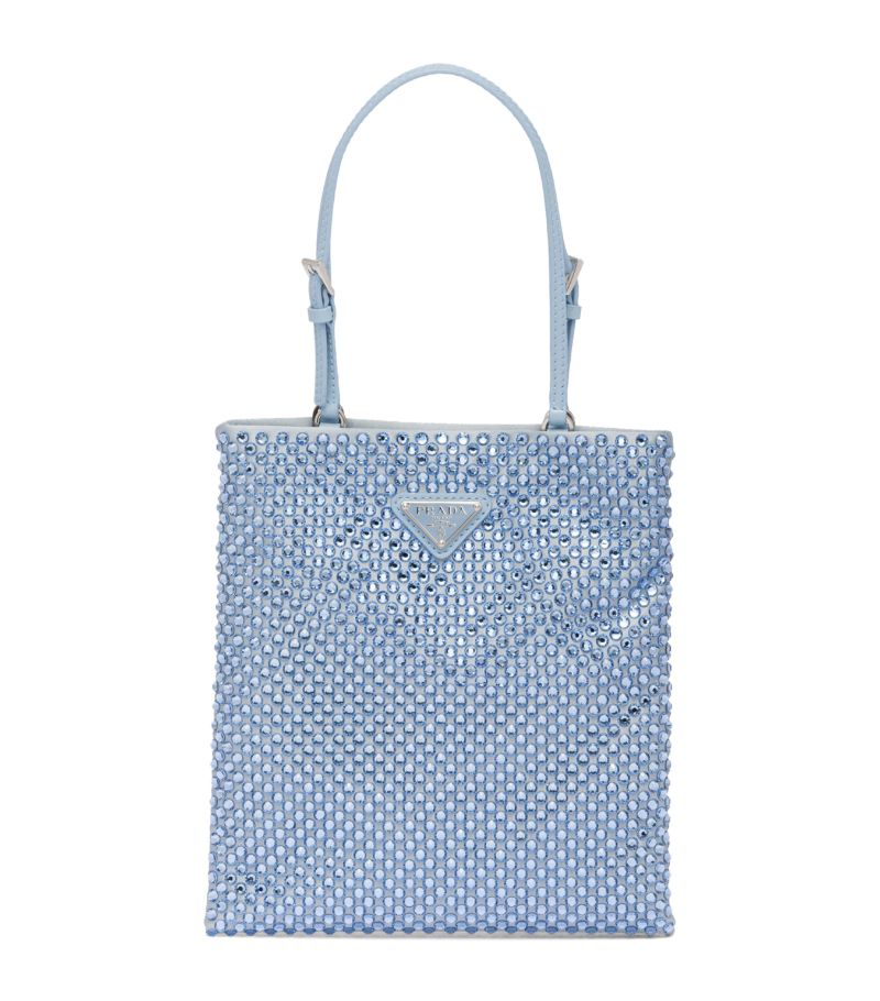 Prada Prada Crystal-Embellished Top-Handle Bag