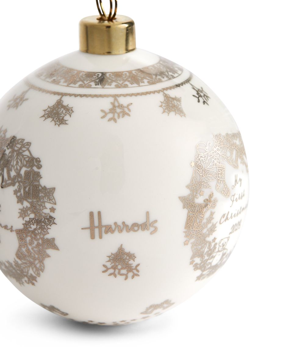 Harrods Harrods Ceramic My First Christmas Bauble 2023