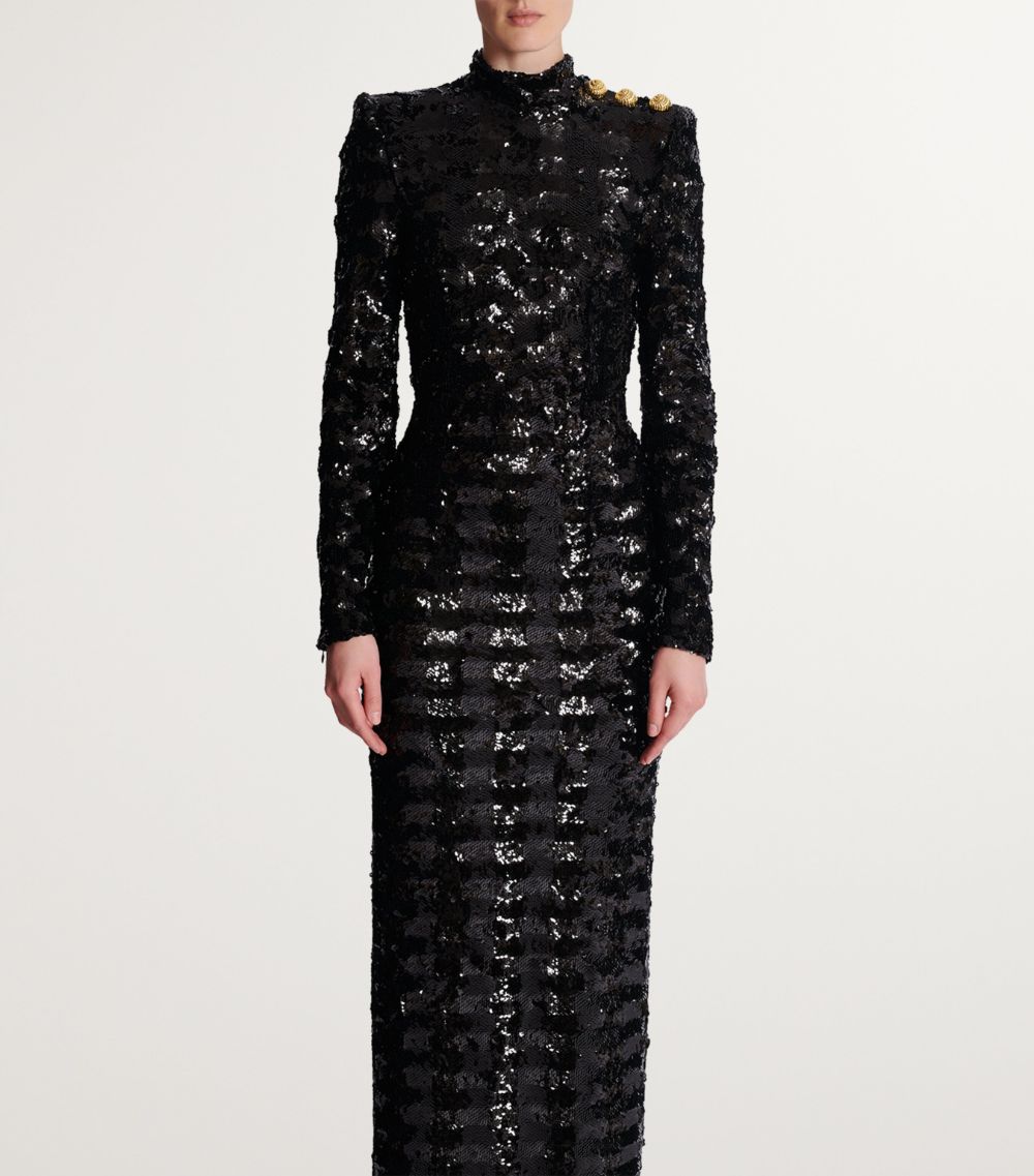 Balmain Balmain Sequinned Maxi Dress