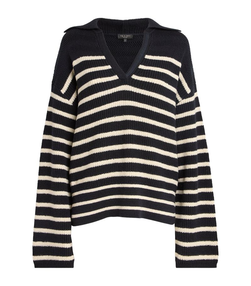 Rag & Bone Rag & Bone Striped Jen Polo Sweater