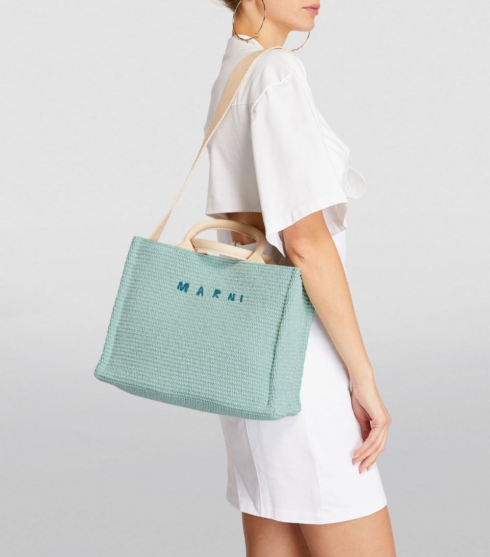 Marni Marni Woven Logo Tote Bag