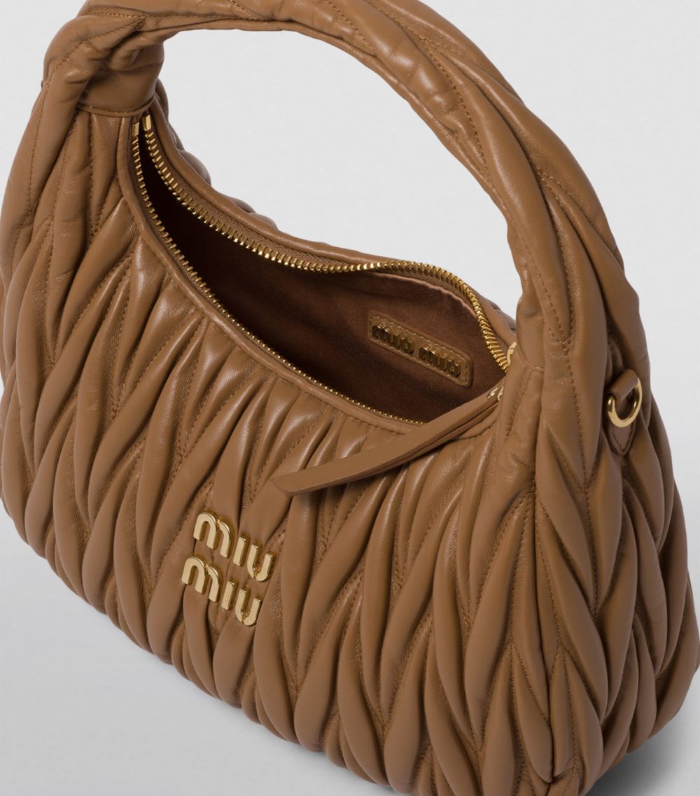 Miu Miu Miu Miu Medium Nappa Leather Wander Top-Handle Bag