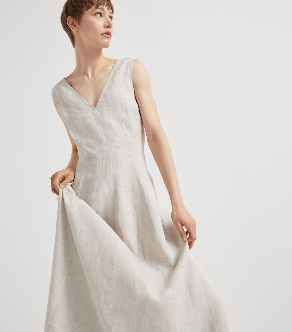 Brunello Cucinelli Brunello Cucinelli Lessivé Linen Maxi Dress