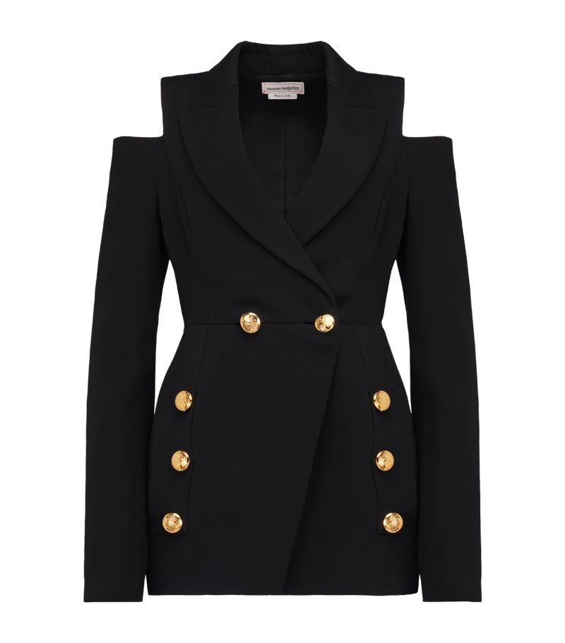 Alexander McQueen Alexander Mcqueen Wool Cold-Shoulder Blazer