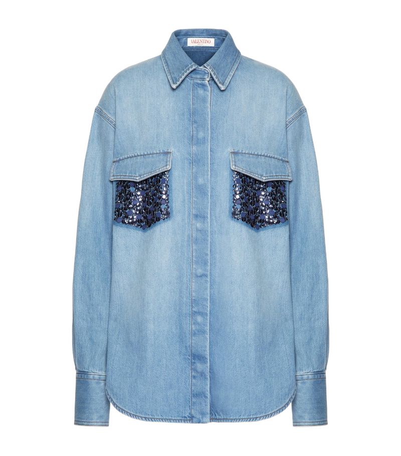 VALENTINO GARAVANI Valentino Garavani Embellished Denim Shirt