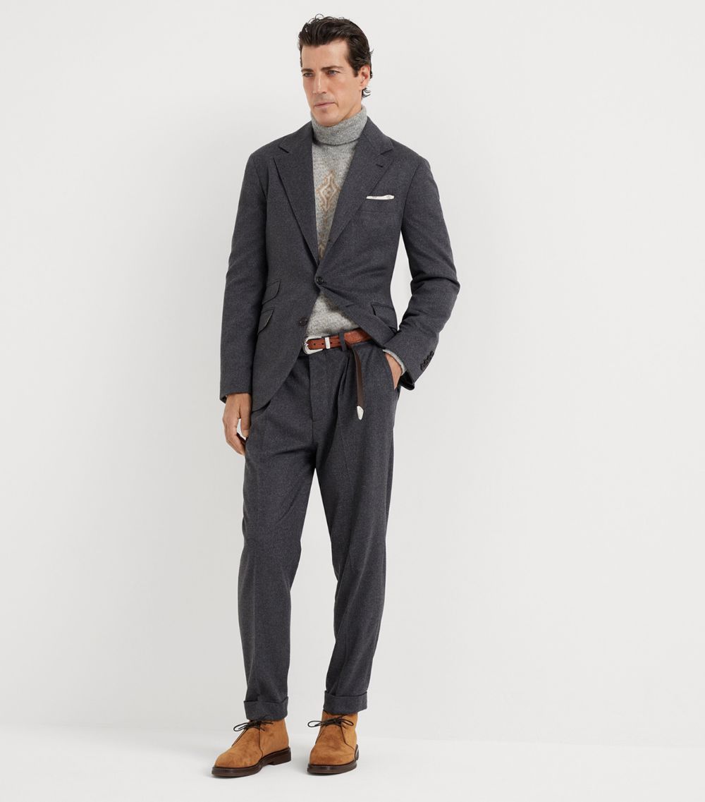 Brunello Cucinelli Brunello Cucinelli Wool-Cashmere Pleated Trousers