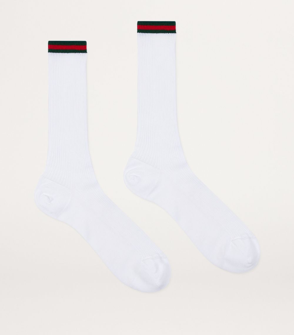 Gucci Gucci Cotton-Blend Web Stripe Socks