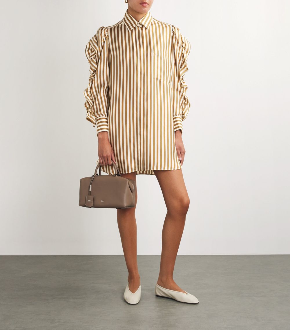 Max Mara Max Mara Silk Striped Manna Shirt Dress