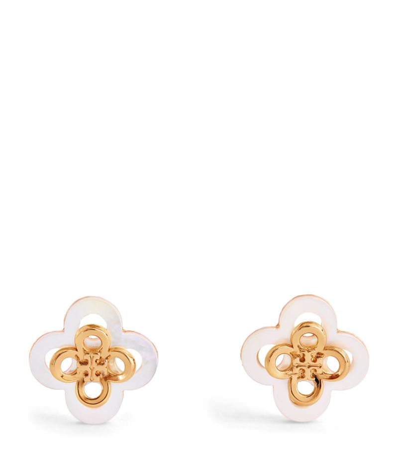Tory Burch Tory Burch Mother-Of-Pearl Kira Clover Stacked Studs