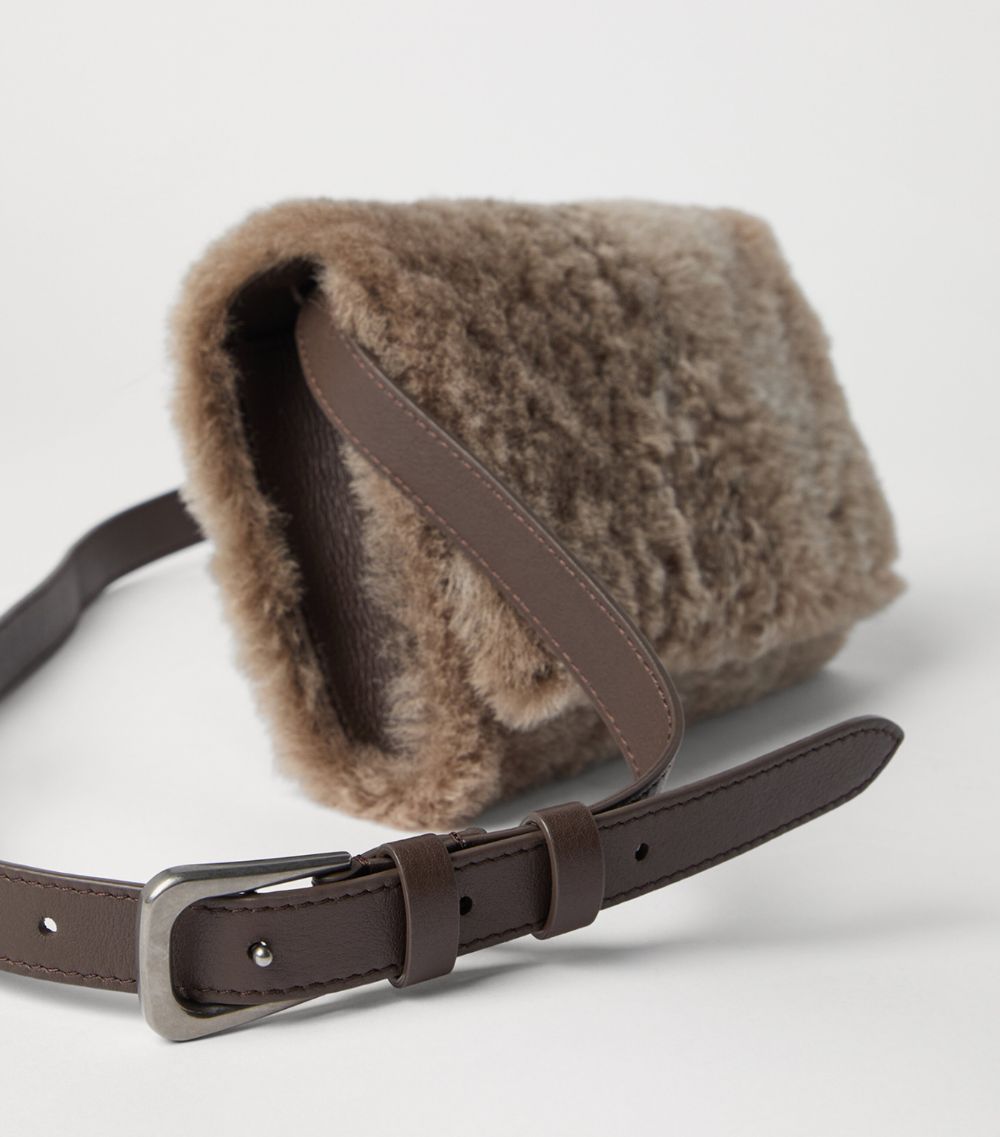 Brunello Cucinelli Brunello Cucinelli Shearling Clutch Bag