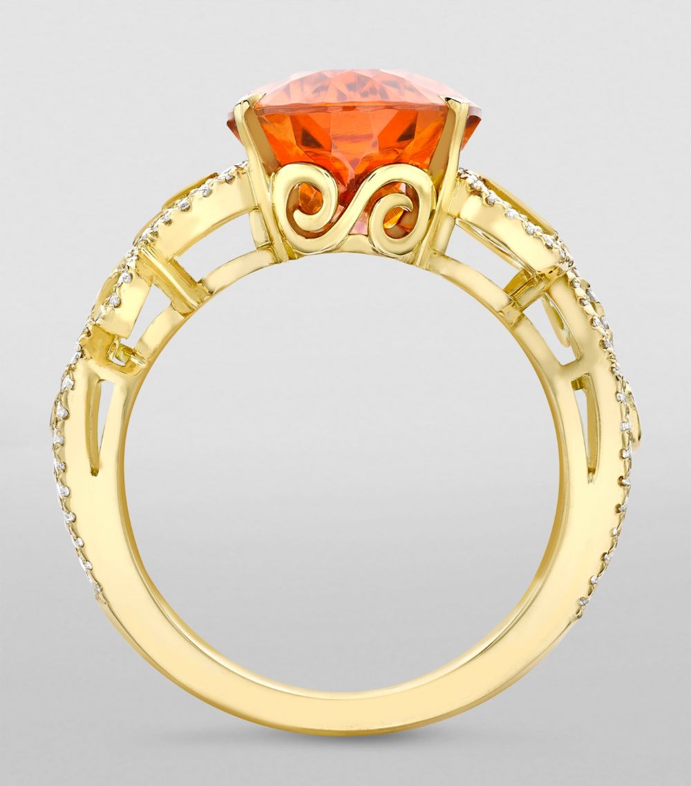 Boodles Boodles Yellow Gold, Diamond And Garnet A Family Journey Vienna Ring