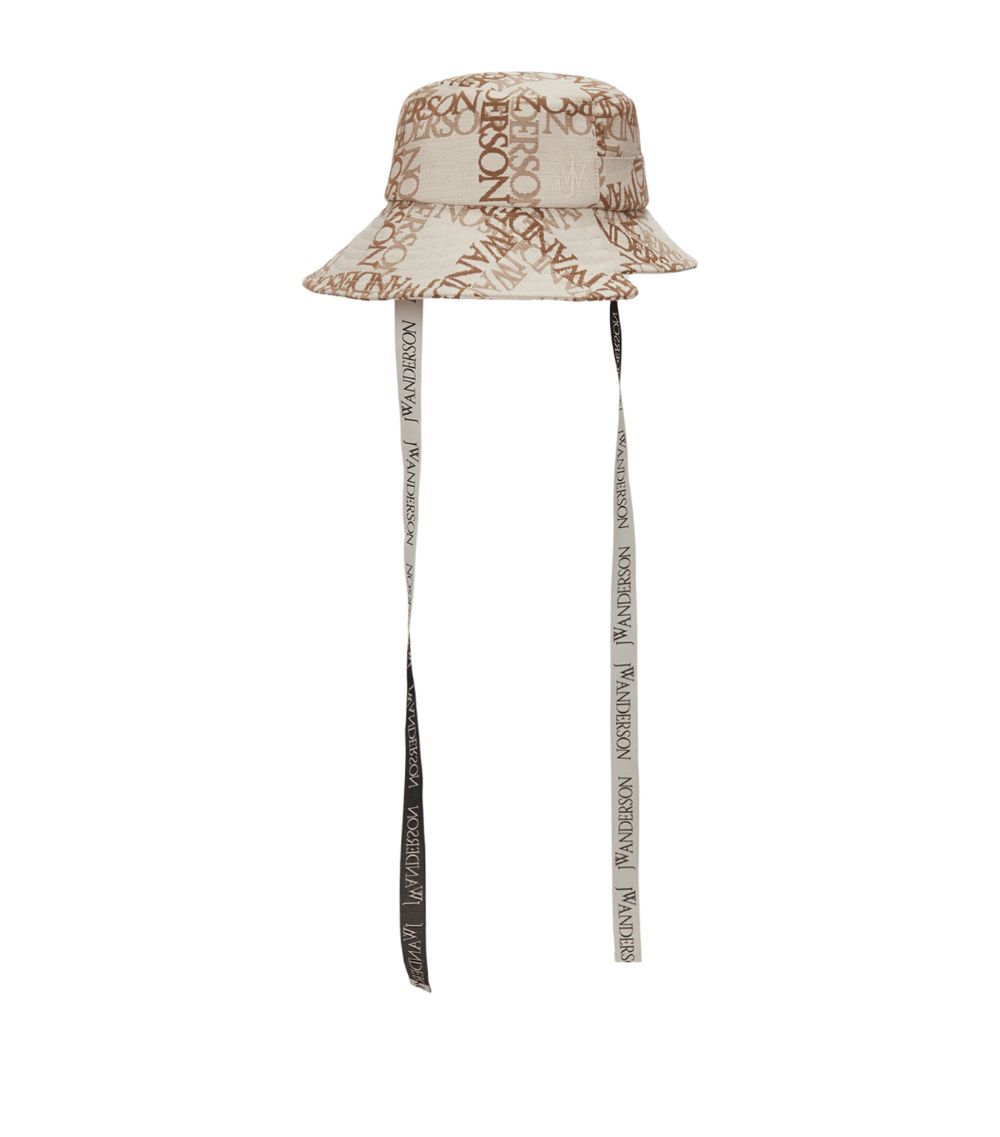 Jw Anderson Jw Anderson Asymmetric Logo Bucket Hat