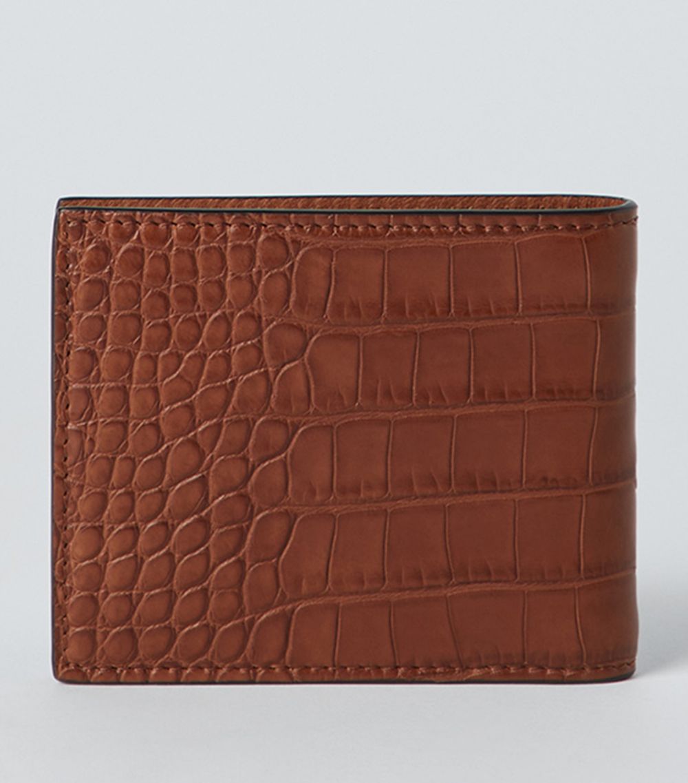 Brunello Cucinelli Brunello Cucinelli Leather Croc-Effect Wallet