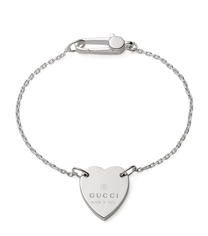 Gucci Gucci Sterling Silver Heart Bracelet