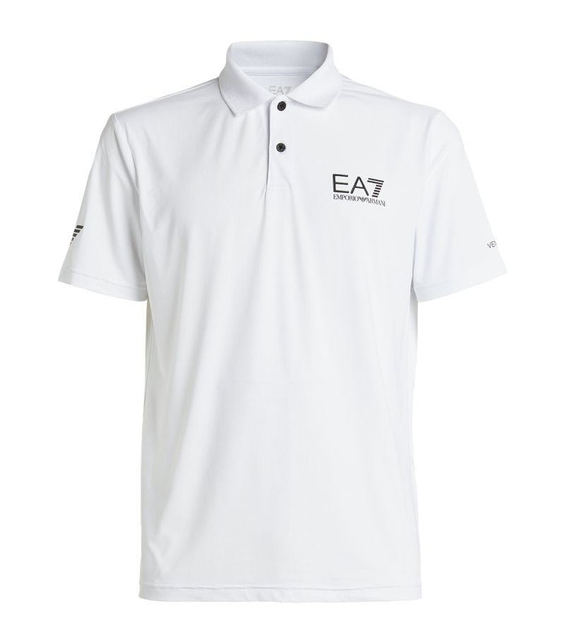 EA7 Emporio Armani Ea7 Emporio Armani Logo Print Polo Shirt