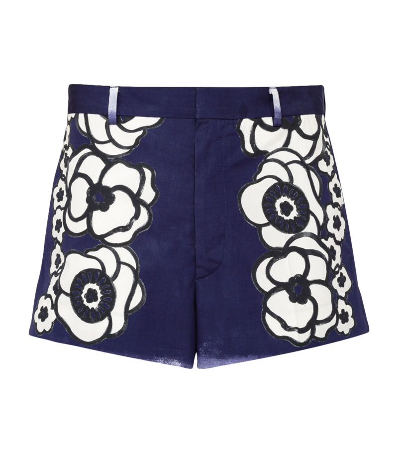 Prada Prada Cotton Floral Print Shorts