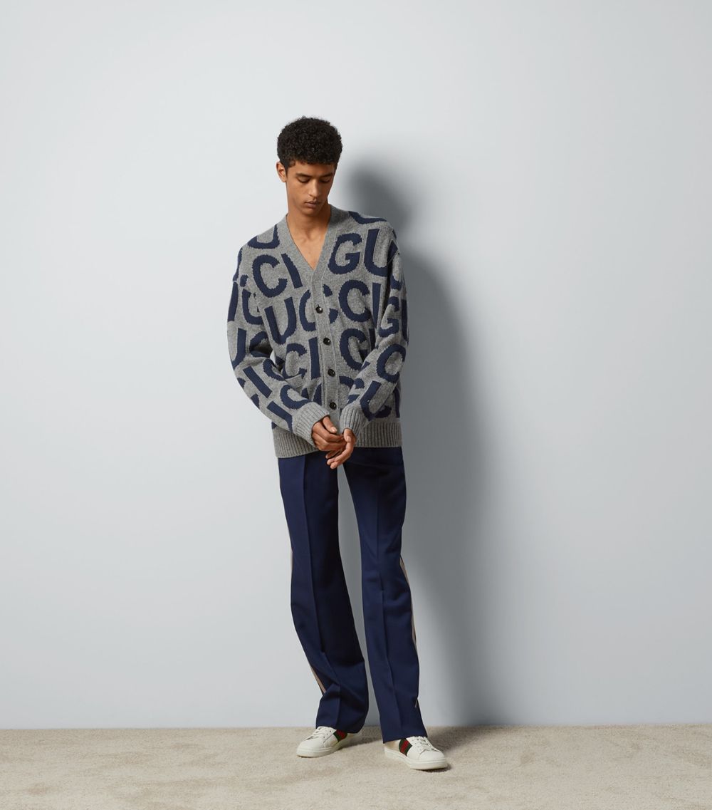 Gucci Gucci Wool Gucci Intarsia Cardigan