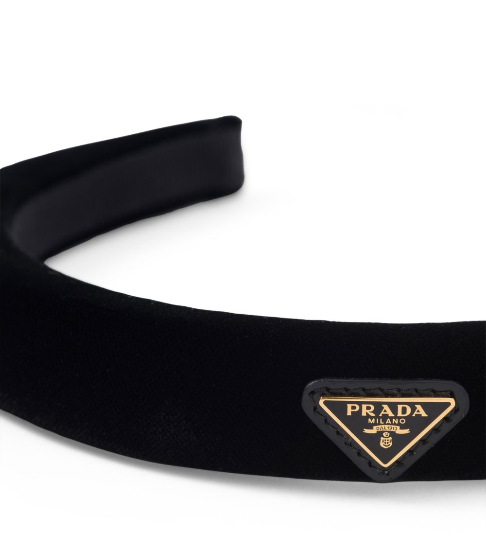 Prada Prada Velvet Logo Headband