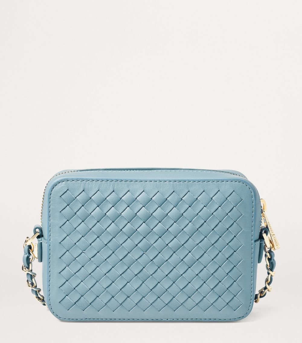  Aspinal Of London Leather Woven Milly Cross-Body Bag