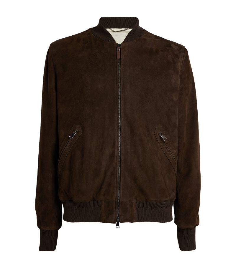 Canali Canali Suede Bomber Jacket