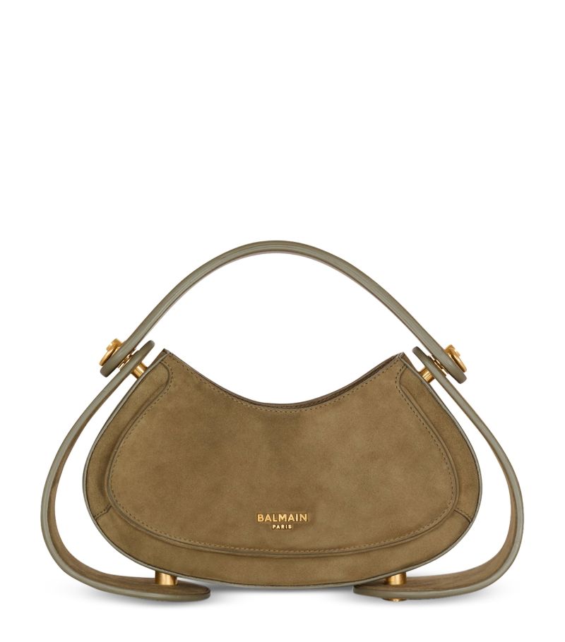 Balmain Balmain Medium Suede Jolie Madame Top-Handle Bag