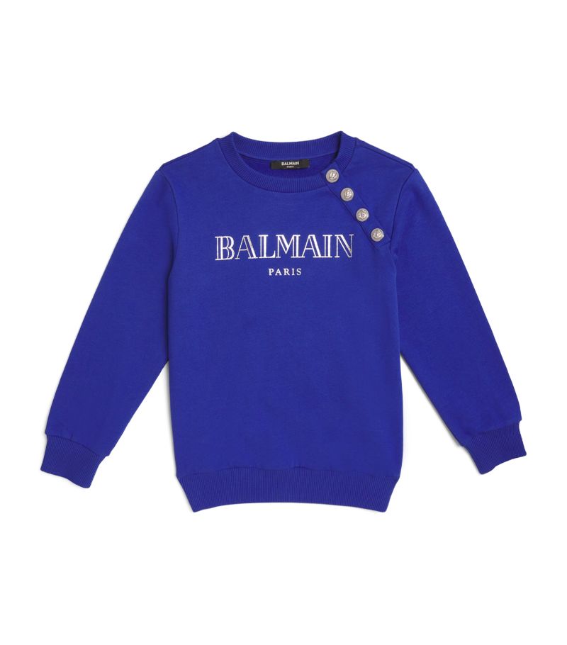 Balmain Balmain Kids Logo Button Sweatshirt (4-14 Years)