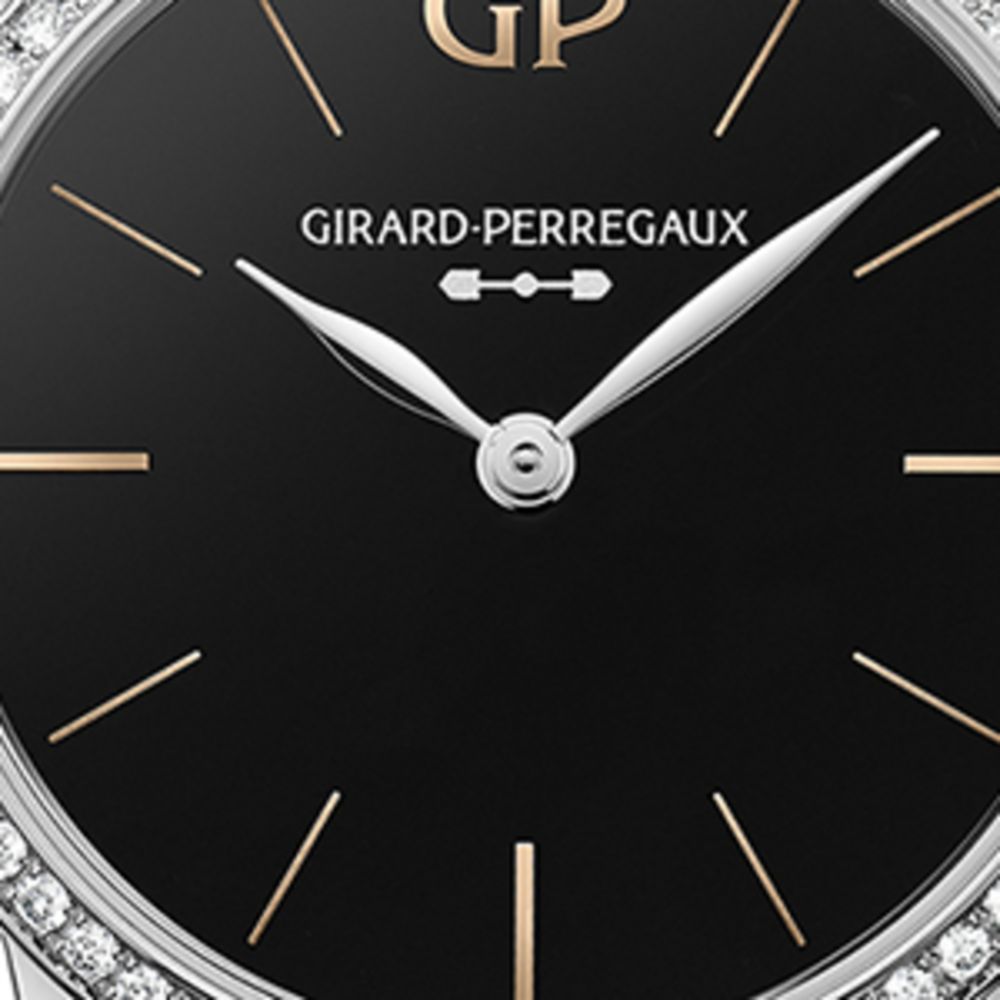 Girard-Perregaux Girard-Perregaux Stainless Steel, Diamond And Onyx 1966 Infinity Edition Watch 30Mm