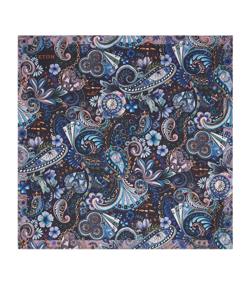 Eton Eton Silk Printed Pocket Square