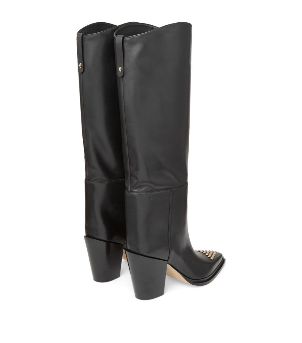 Jimmy Choo Jimmy Choo Cece 80 Leather Knee-High Boots