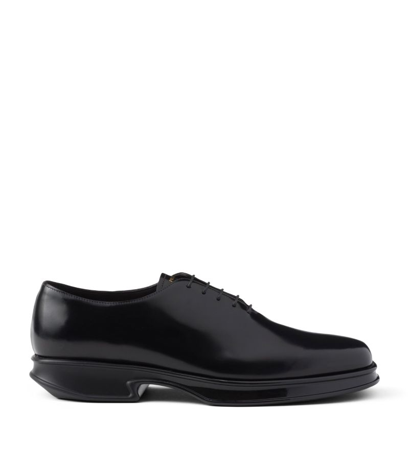 Prada Prada Brushed Leather Lace-Up Shoes