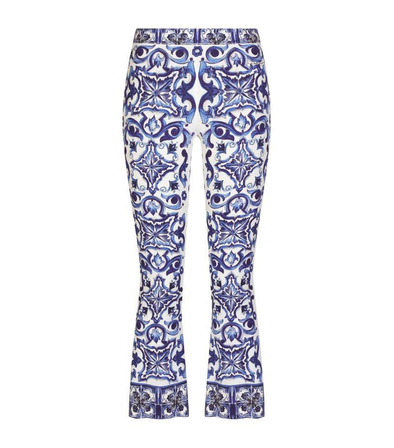 Dolce & Gabbana Dolce & Gabbana Majolica Print Flared Trousers