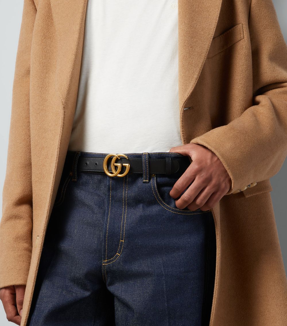 Gucci Gucci Leather Double G Belt