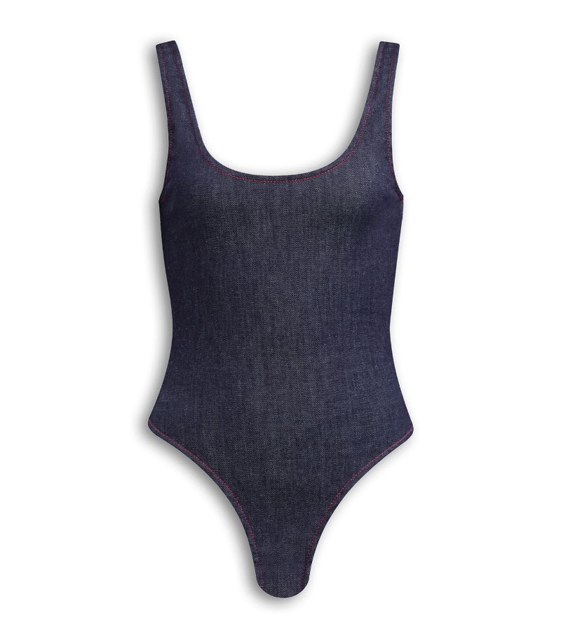 Alaïa Alaïa Denim Sleeveless Bodysuit