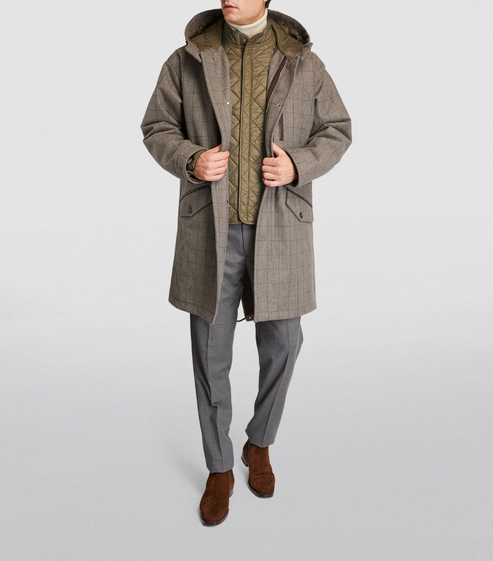 Purdey Purdey Wool-Cashmere Tweed Parka Coat