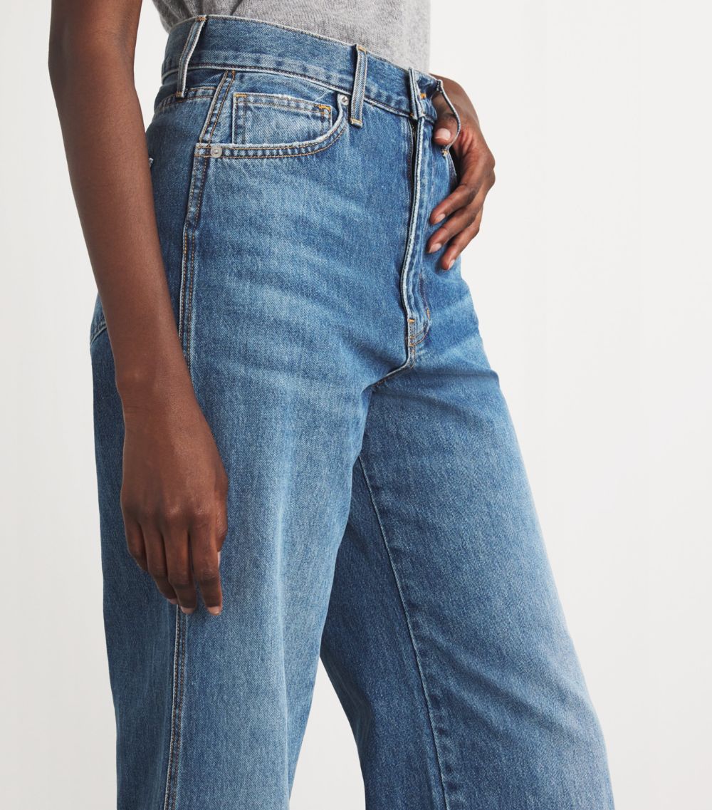 Veronica Beard Veronica Beard Cuffed Taylor Wide-Leg Jeans