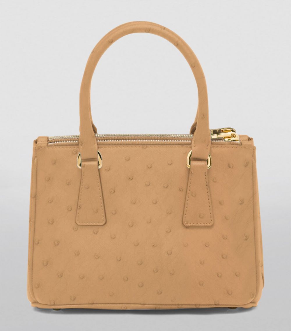 Prada Prada Ostrich Leather Galleria Top-Handle Bag