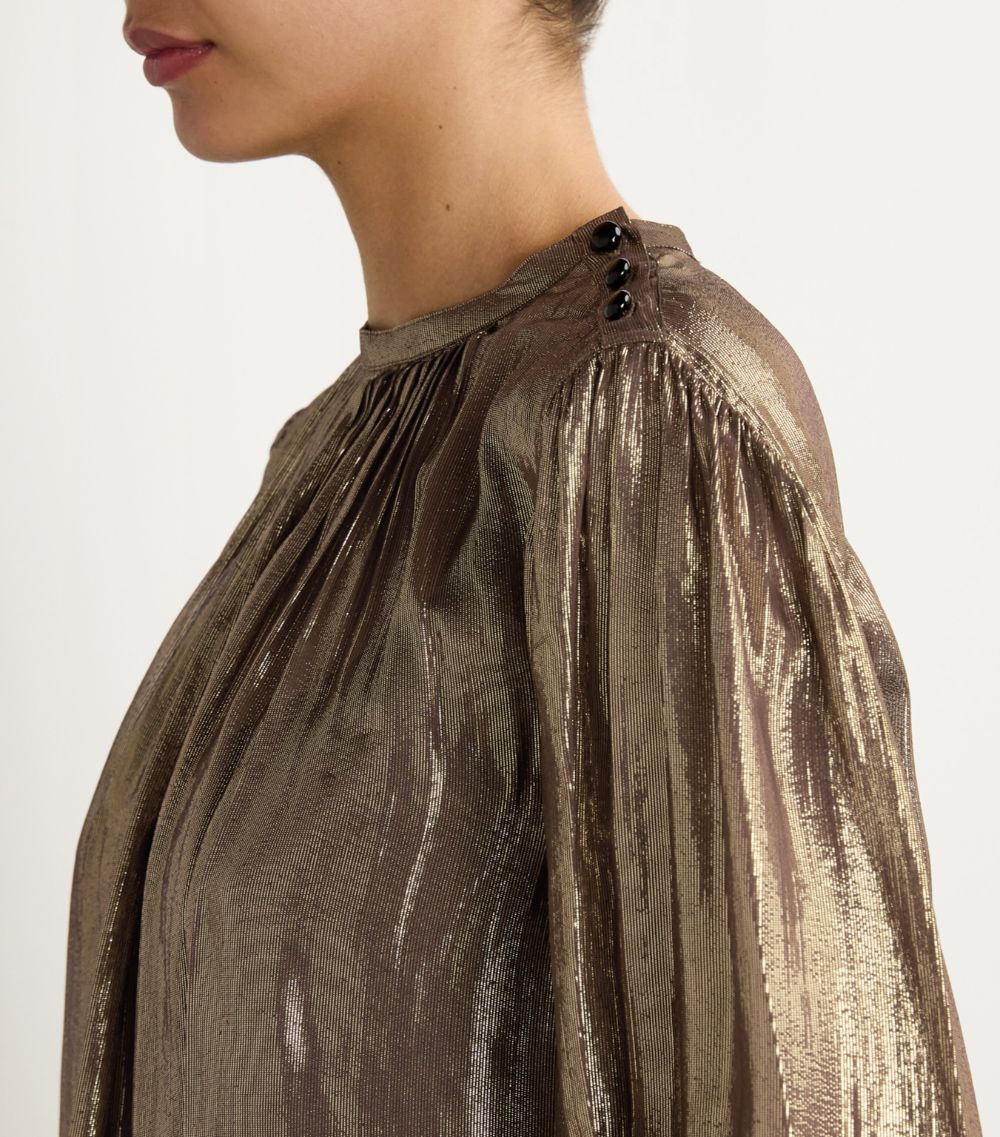 Yves Salomon Yves Salomon Foil-Metallic Blouse