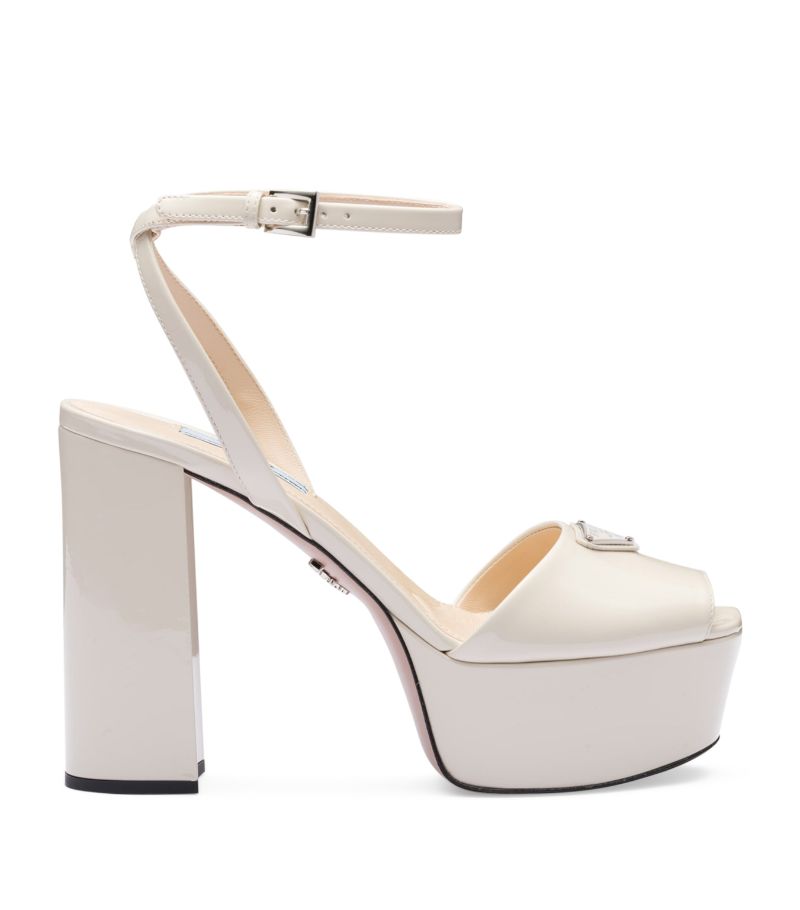 Prada Prada Patent Leather Platform Sandals 115