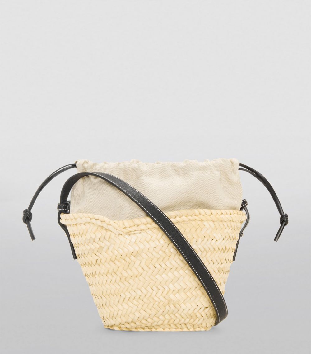 Loewe LOEWE x Paula's Ibiza Woven Drawstring Bucket Bag