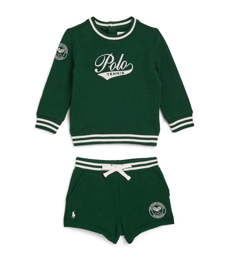 Ralph Lauren Kids Ralph Lauren Kids X Wimbledon Top And Trousers Set (6-24 Months)