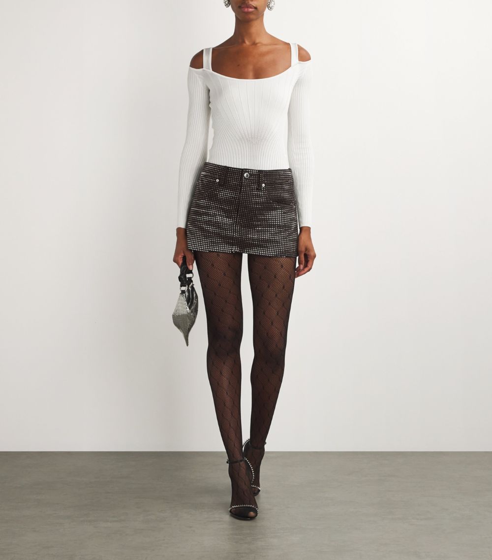 Alexander Wang Alexander Wang Embellished Mini Skirt