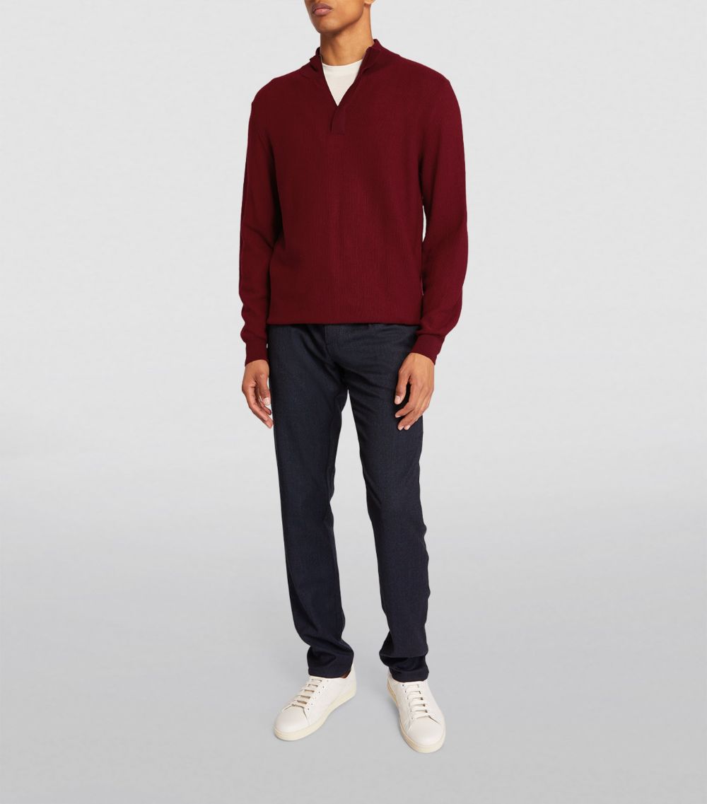 Canali Canali Wool Quarter-Zip Sweater